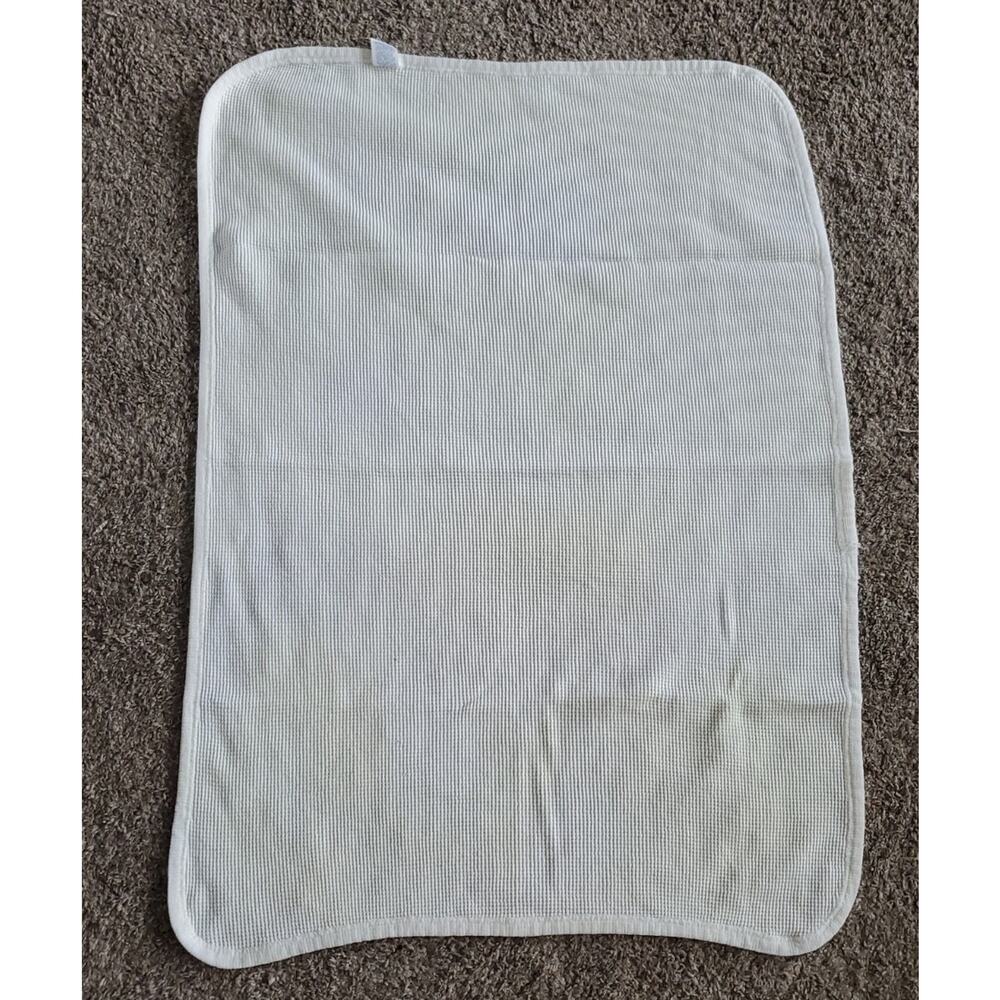 Vintage Curity Yellow Waffle Weave Thermal Receiving Baby Blanket Cotton 36 X 28